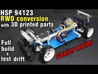 HSP Flying Fish 94123 RWD conversion(stage-1, center servo &motor)