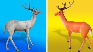 Excellent craft ideas from sand cement - deer sculptures for your garden - Art VN