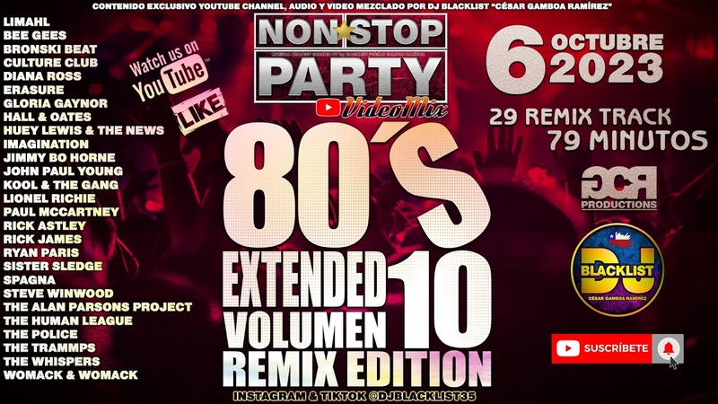 Videomix, Megamix 80 s Extended Remix Edition Non Stop Party By Dj