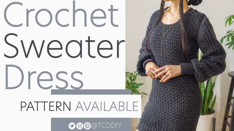 How to Crochet A Sweater Dress, Pattern Tutorial