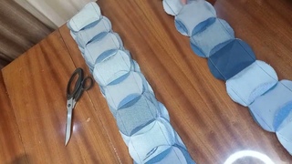 Классное покрывало из старых джинсов