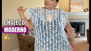 Cmo hacer un CHALECO TEJIDO EN CROCHET O GANCHO MUY FCIL Y RPIDO  Yo Tejo con LAURA CEPEDA