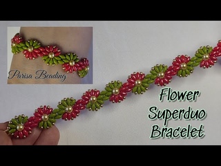 DIY Superduo Flower Bracelet Tutorial