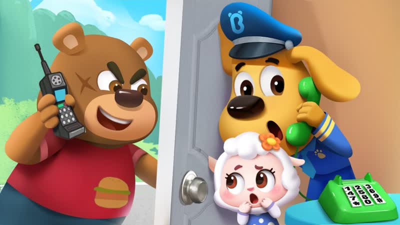 Phone Call from a Stranger, Whos At the Door , Kids Cartoon, Sheriff Labrador, Baby