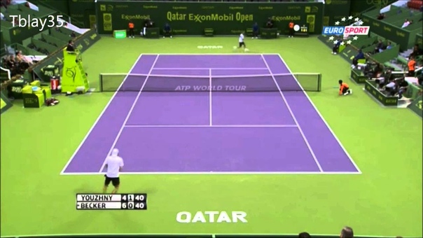Tennis Best Of 2013 (, 2), Qatar 2013 Mikhail Youzhny and Benjamin Becker Incredible Point (