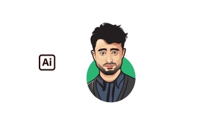 Make simple vector face logo