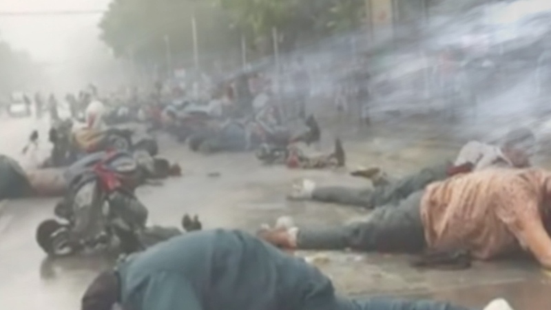 CROWDS of PEOPLE FELL Super Typhoon Yagi devastates China. Storm in