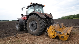 Massey Ferguson 8737 с финским ротоватором Mericrusher MJS-244DTG удаление пней