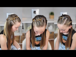 2 Peinados fáciles en 1! Peinados fáciles para niñas/ Easy hairstyle tutorial