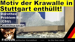 Motiv der Krawalle in Stuttgart enthüllt! Wichtig! Lösung des Problems greifbar! * Kommentar
