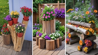 Transform Your Garden with These Creative Wood Log Ideas | Rustic & Charming Garden Design!