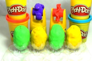 4 Play doh surprise eggs - пластилин Play doh и игрушки Киндер сюрприз - видео для детей - 킨더 서프라이즈