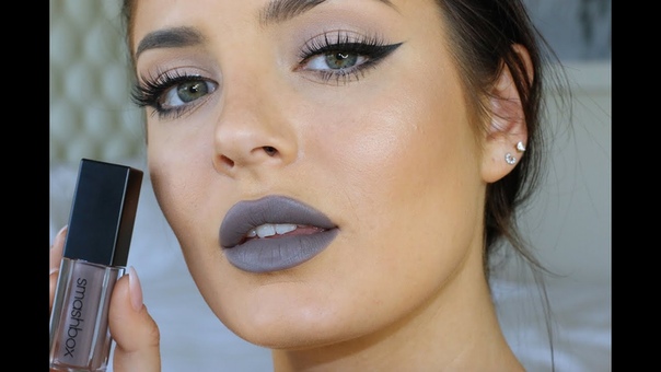 ТРЕНДОВЫЙ МАКИЯЖ Trying GREY LIPSTICK for the 1st time Gross or