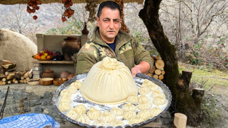 An unusual Recipe for MOM KHINKALI Relaxing cooking in the