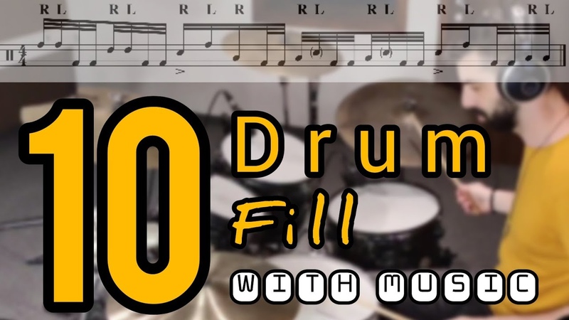 10 Drum fill (with music) Drum Lesson, Ariel