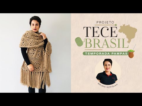 MANTA XALE DE CROCHÊ TECE