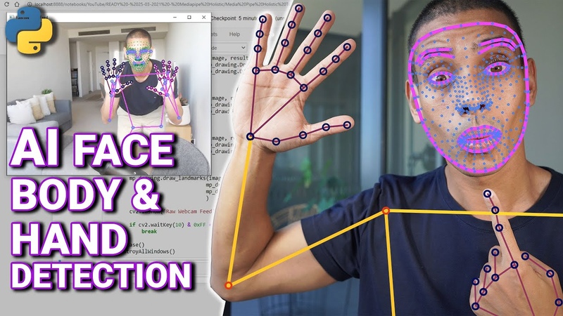 AI Face Body and Hand Pose Detection with Python and