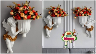 Wall Hanging planters with angels | best out of waste bottle | ARUSH diy craft ideas