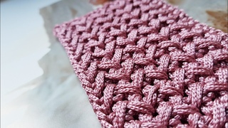 Как связать крючком оригинальный плетёный узор crochet pattern.