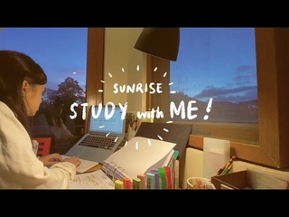 Study With Me (2hrs  late night  sunrise  no music)