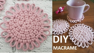 DIY | macrame tea coaster (paso a paso)  | подстаканник для чая макраме