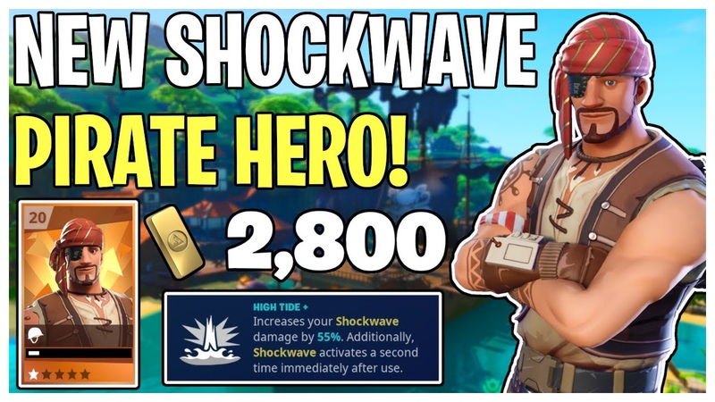 NEW Double Shockwave Pirate Soldier Sea Wolf Jonesy Hero Review, Fortnite Save The