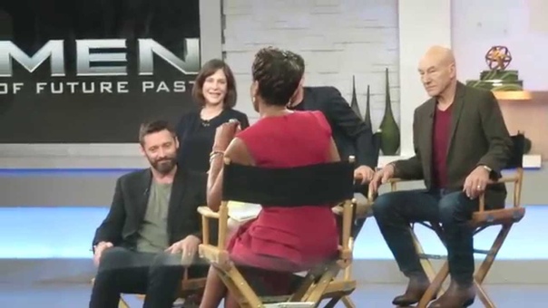 X Men stars Hugh Jackman, Patrick Stewart, Ellen Page, James Mc Avoy, Lauren Shuler Donner at