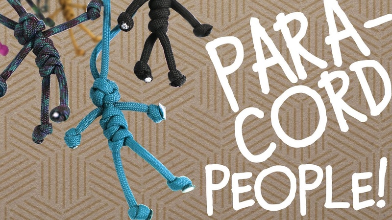 Paracord Person Zipper Pull Keychain