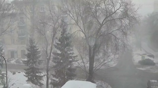 Метель с громом и молниями обрушилась на Самару