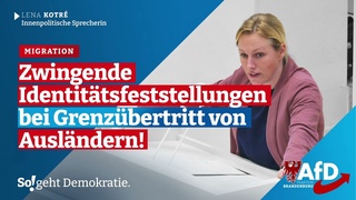 Zwingende Identittsfeststellung bei Grenzbertritt von Auslndern!