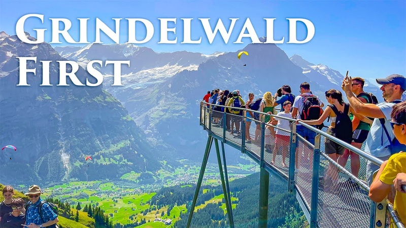 Grindelwald First, Switzerland 4 K The Most Amazing Beautiful Place Ever, Walking Tour, Travel