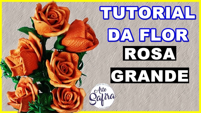 Rosa grande: aprenda a fazer essa linda flor de e. v. a no canal Arte