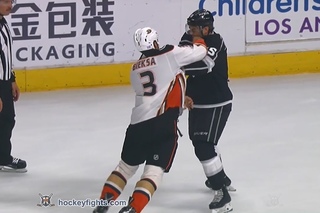Kevin Bieksa vs Andy Andreoff Nov 25, 2017