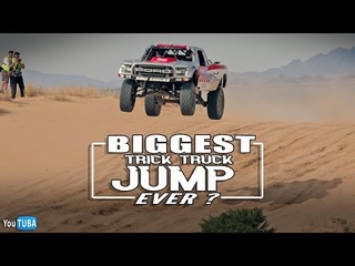 Biggest Trick Truck Jump Ever ??