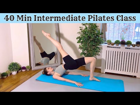 40 MIN INTERMEDIATE PILATES CLASS, Full Body Workout, Abs Butt