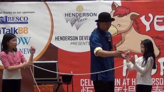 Vancouver Magician-Vincent Ma :Ring thru Rope Ring Magic  Year of Horse Henderson Place Mall