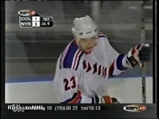 Vladimir Malakhov scores vs Avalanche from Eric Lindros pass (2001)
