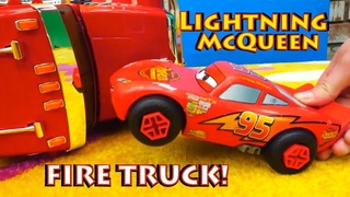 Lighting McQueen TRUCK! - Bruder Toy Trucks - Toy Cars videos for kids. Learn about doctors!