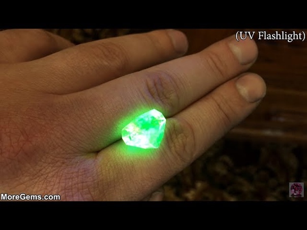 Glowing Gemstones Faceting Hyalite