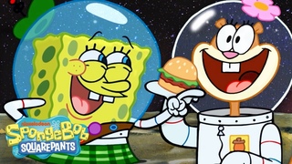 SpongeBob Flies to the Moon!  w/ Sandy | Goons on the Moon Full Scene | SpongeBob