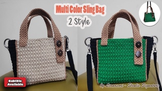 Tas Rajut Cantik dari Benang Sisa - Multicolor