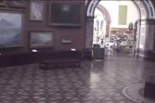 Ghostly Minions Balloon Caught on Museum CCTV Checking out Gift Shop