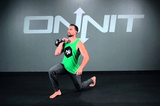 One Arm Kettlebell Forward Back Lunge one arm kettlebell forward back lunge