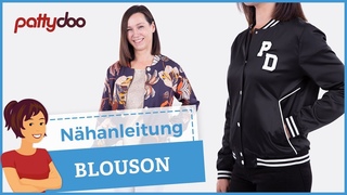 Blouson mit Taschen, Bndchen und Knopfleiste nhen + Jacke fttern