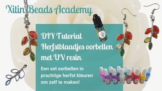 Herfstblaadjes Oorbellen met UV resin