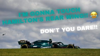 VETTEL BEING SAVAGE ON THE RADIO “I’M GONNA TOUCH HAMILTON’S REAR WING!!“ 😂 | 2021 Brazilian GP