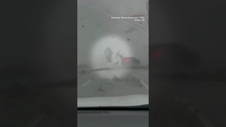 Tornado flips car in Florida