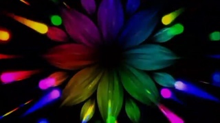 Футаж - Фон Цветок из Цветной Мозаики  Background for Video Editing