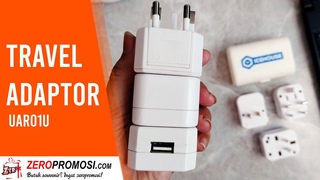 Universal Travel Adaptor USB Charger Custom Sablon UAR01U review by