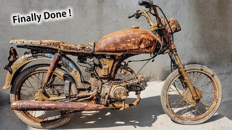 Restoration Abandoned Motorcycle Honda 70cc 4 Stroke Finalization,
